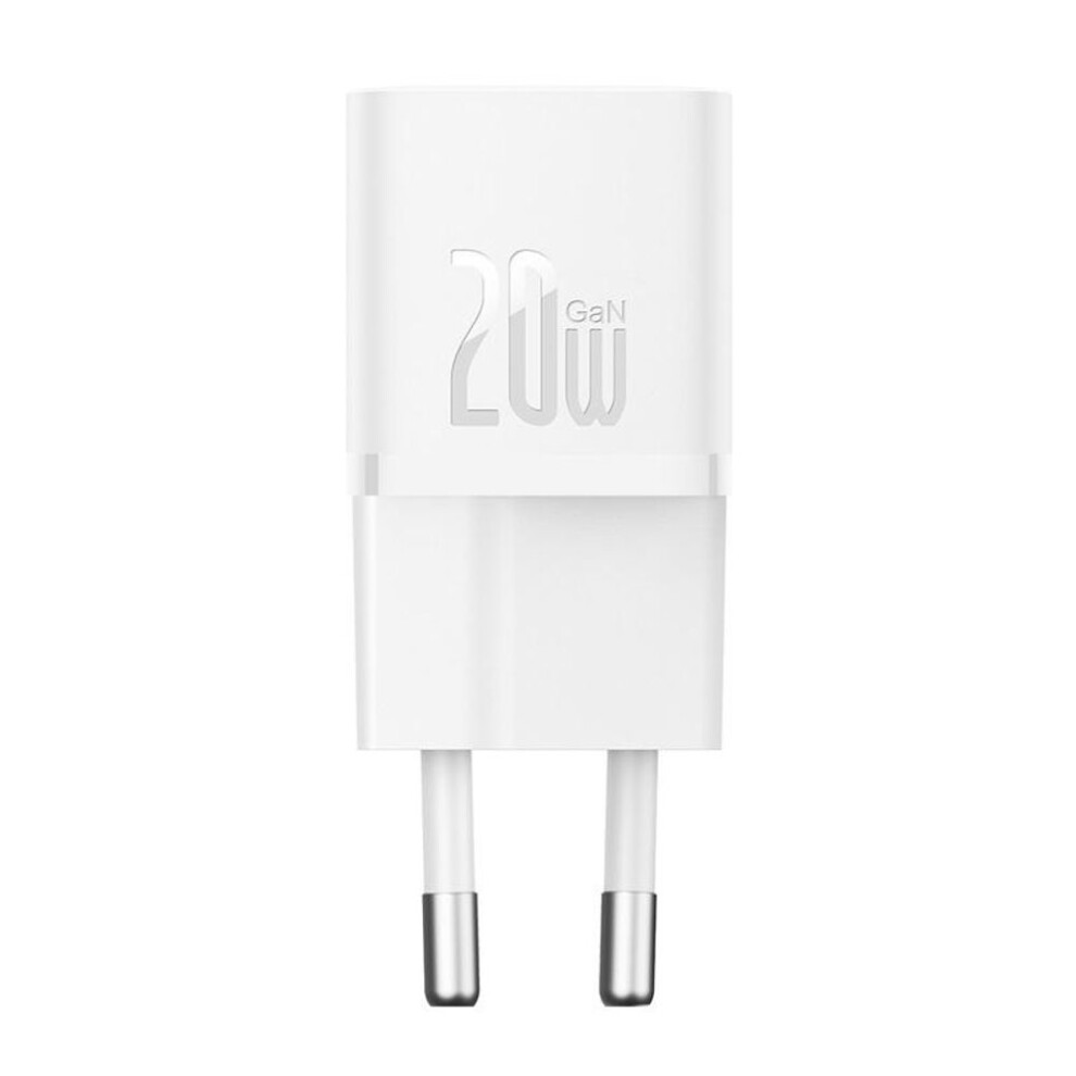 (White) Baseus GaN5 Fast Charger Type-C PD 20W Mobile Phone Charger