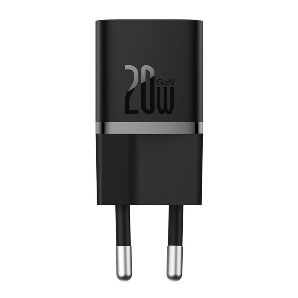 (Black) Baseus GaN5 Fast Charger Type-C PD 20W Mobile Phone Charger