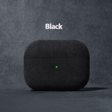 (black, Airpods 3rd generation) For Apple AirPods Pro Case Italian Alcantara Luxury Leather Protective Cover for AirPods Pro Bluetooth Earphone Cases