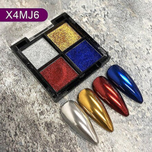 4 Colors Nail Glitter Powder Nails Uv Gel Polish Pigment Nail Art Decorations Accessories 6