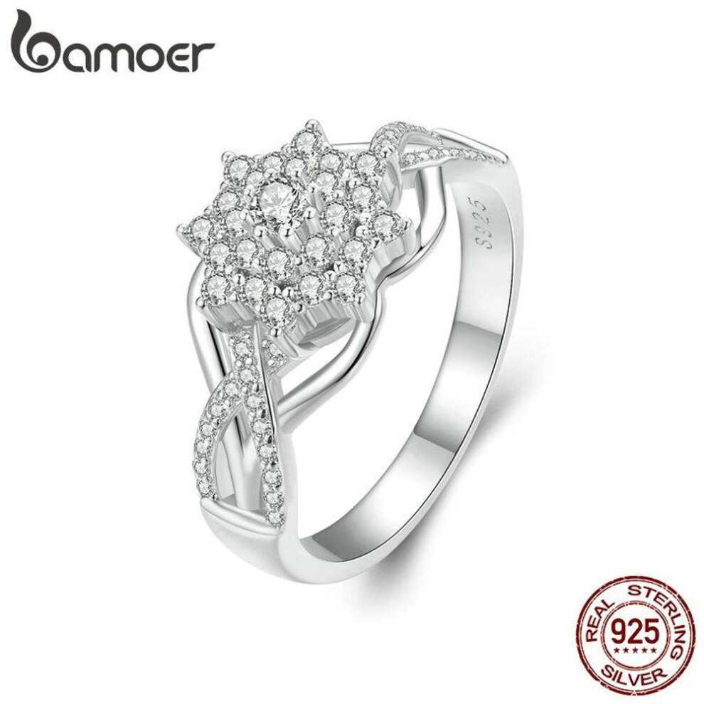 (2.8mm) WOSTU 925 Sterling Silver Fireworks Ring Shining Ring Anniversary Gifts for Women Fine Jewelry