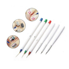 6pcs Set Acrylic French Nail Art Pen Brush Painting Drawing Liner Manicure Tools