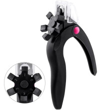 Black Acrylic Nail Clipper, Adjustable Stainless Steel Nail Trimmer, Artificial Fake Nail Tip Cutte