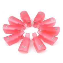 10pcs Nail Art Soak Off Cap Clip Uv Gel Polish Remover Wrap Tool Fingers Fluid for Removal Of Varnish Manicure Tools