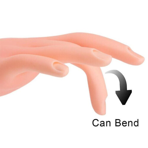 Hand Model Practice for Nail Art Training Model Prosthetic Manicure Flexible Silicone Nail Tools 1