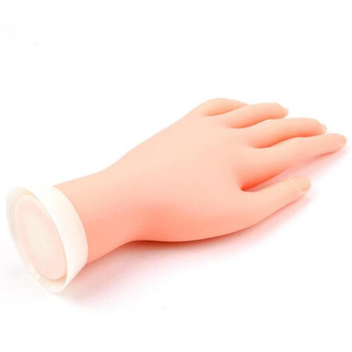 Hand Model Practice for Nail Art Training Model Prosthetic Manicure Flexible Silicone Nail Tools