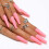 Super Long Matte Press On Nails Coffin Ballerina Solid Fake Nails Acrylic Artificial Nails False Nails 4
