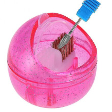 Mini Drill Bit Cleanser Box Compatible with Nail Art Drill Head Dual Clean Brush Portable Dust Cleaning C