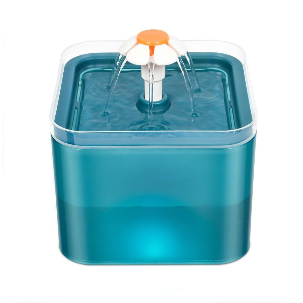 (green, EU) Cat Water Drinking Fountain Waterfall 3 Flow Designs 67oz/2L Cat Ultra-quiet Pump Drink Automatic Drinking Fountain for Cats and Dogs