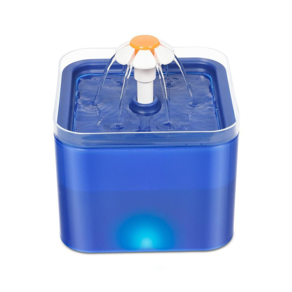 (blue, AU) Cat Water Drinking Fountain Waterfall 3 Flow Designs 67oz/2L Cat Ultra-quiet Pump Drink Automatic Drinking Fountain for Cats and Dogs