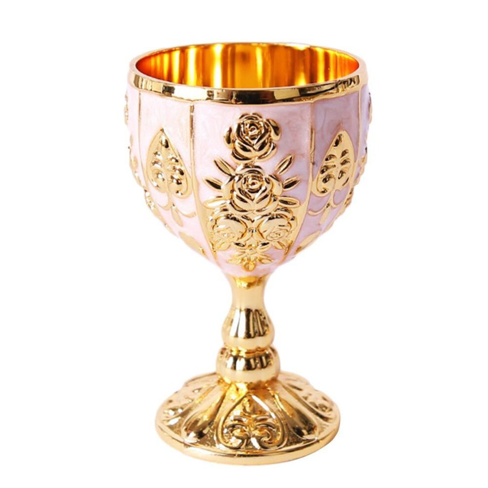 (gold,white) Metal Wine Glasses Retro Dinnerware Goblet Vintage European Style Spirit Vodka Champagne Glasses for Bar Home Decor