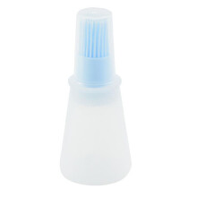 (A, Light Blue) Portable Oil Silicone Brush Bottle Dispenser Grill BBQ Baking Kitchen Cook Tool