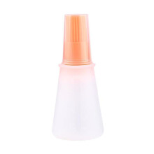 (A, Orange) Portable Oil Silicone Brush Bottle Dispenser Grill BBQ Baking Kitchen Cook Tool