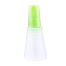 (A, Green) Portable Oil Silicone Brush Bottle Dispenser Grill BBQ Baking Kitchen Cook Tool