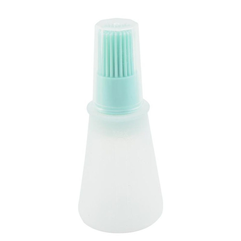(A, Light Green) Portable Oil Silicone Brush Bottle Dispenser Grill BBQ Baking Kitchen Cook Tool