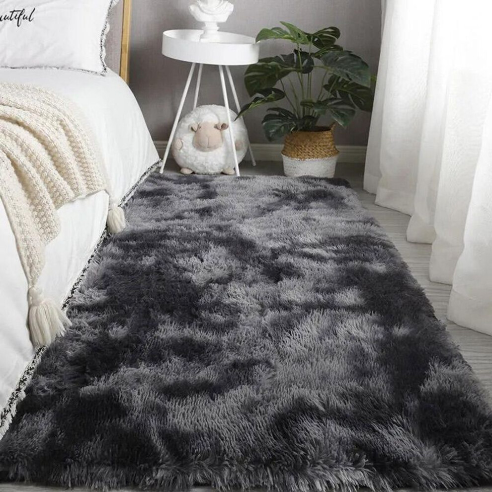 (dark gray, 200*250cm) Carpet Bedroom Bedside Carpet Plush Living Room Full Floor Mat Girl Ins Room Dirty Carpet Sofa Rug Warm Large Area Cushion