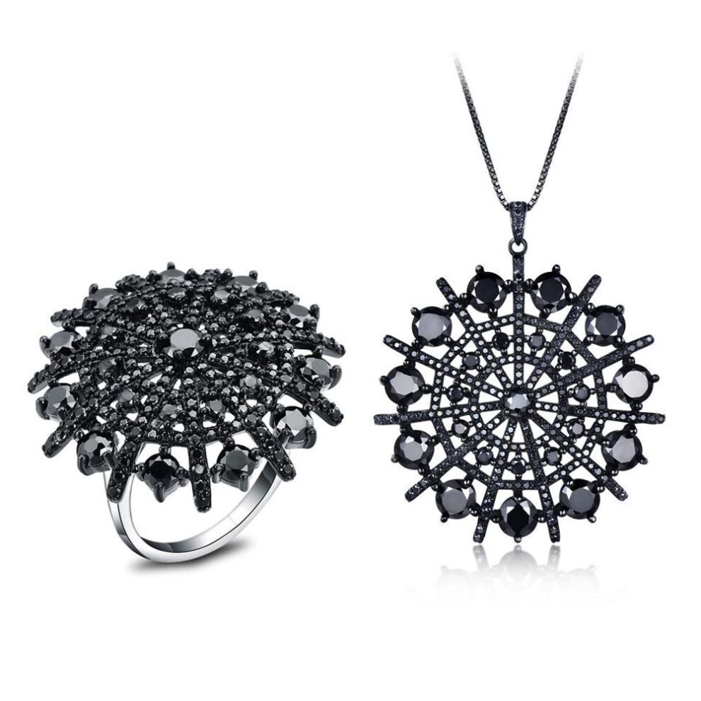 (black, 6) UMCHO Hyperbole Gemstone Natural Black Spinel set