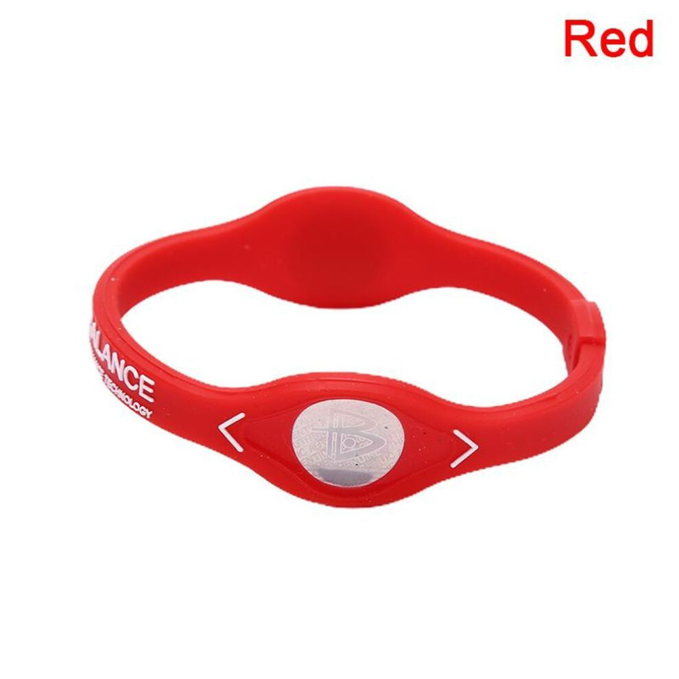 (red) Silicone Energy Balance Bracelet Silicone Energy Bracelet Sports Silicone Bracelet Wrist