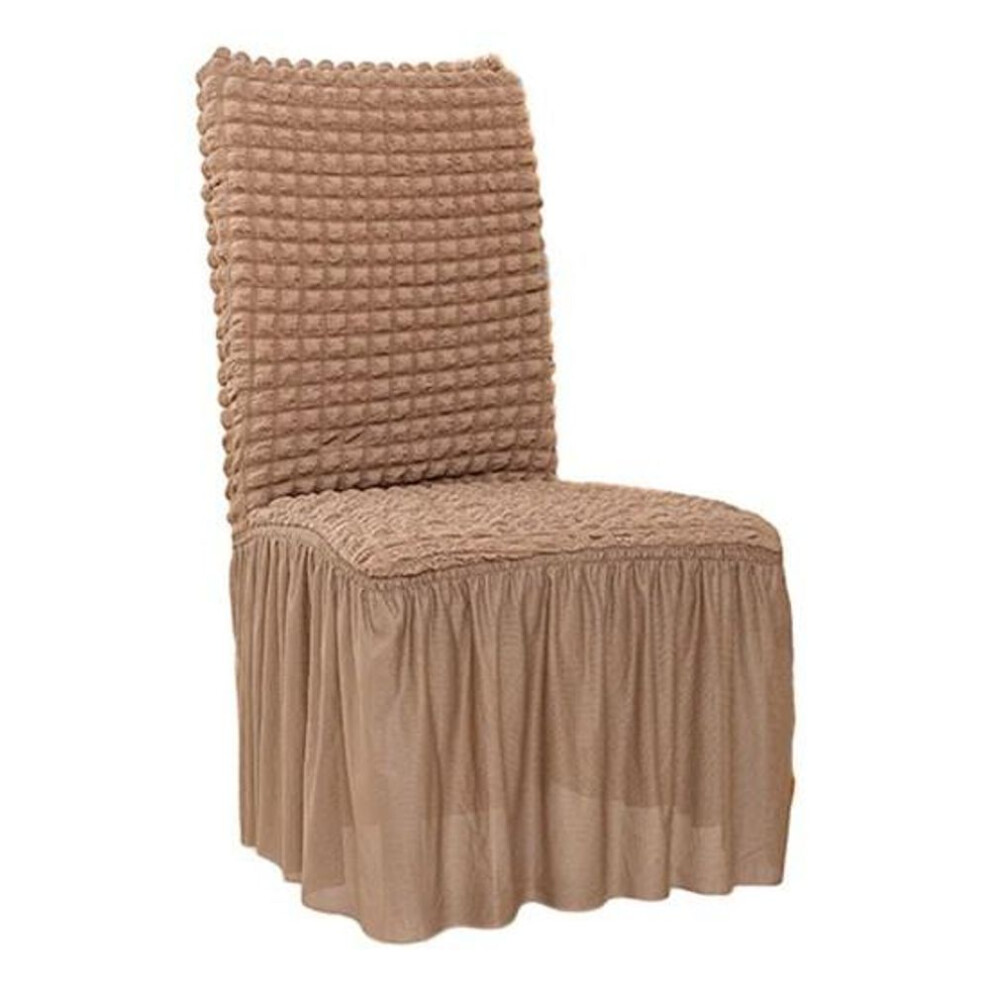 (coffee) Yousheng Chair Cover Wear Resistant Super Soft Non-Fading Solid Color Banquet Chair Slipcover Stretch Wedding Chair Protector