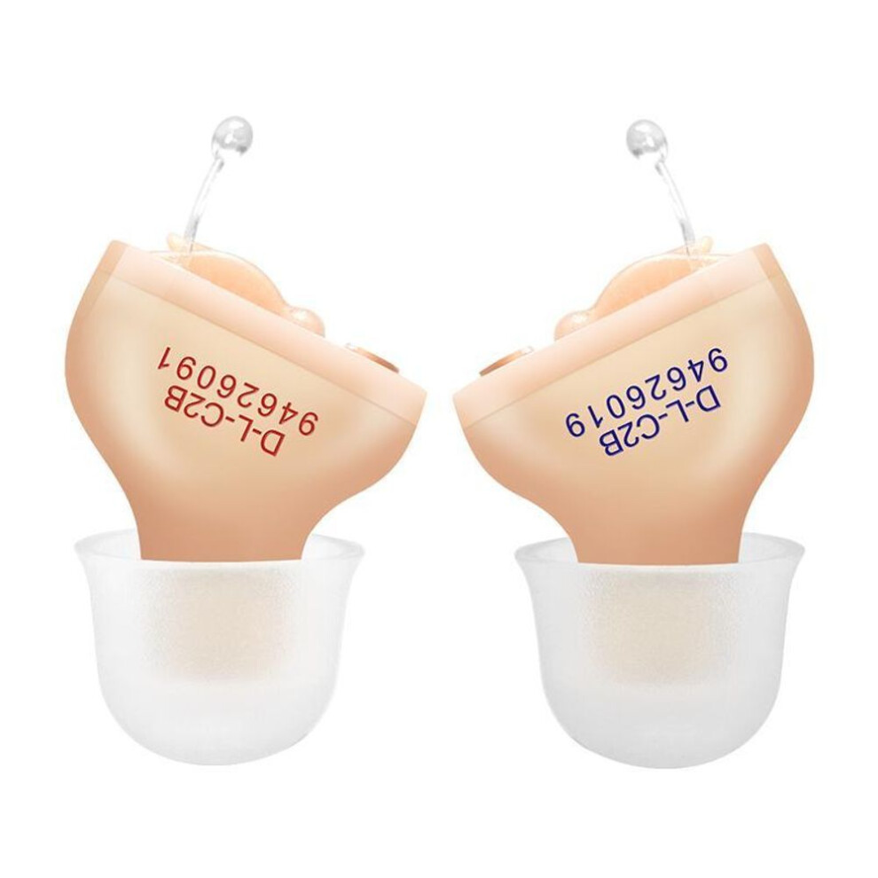 (deep champagne) Mini Invisible Hearing Aids For Deafness Wireless Headphones Ear Adjustment Tools Audio Amplifier Listening Devices 1Pair