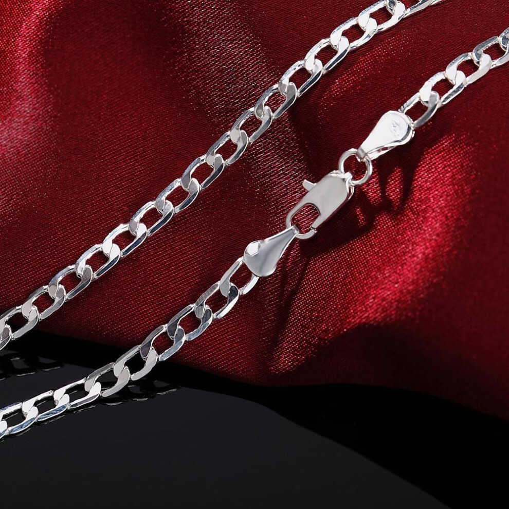 Doteffil (70Cm) 925 Sterling Silver 16-30 Inch 4Mm Side Chain Necklace