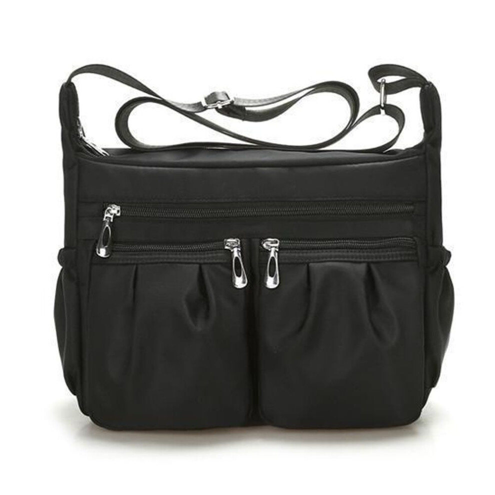 (black, 26*9*20cm) Yogodlns Casual Nylon Bag Messenger Shoulder Bags Waterproof Multilayer Bag Women Mom Casual Bag Handbags