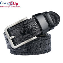 (black, 120CM) Cozy Up Genuine Leather Belts for Men Designer Belt Male Print Vintage Pin Buckle Luxury Strap New Fashion High Quality 120cm