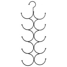 (black) Scarf Storage Rack Hanging Multi Hooks Large Capacity Anti-slip Great Load Bearing Stainless Closet Stockings Leggings Organizer