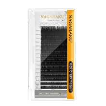 (black, 0.12D) Classic Individual Eyelash Extension NAGARAKU Matte Black Mix 7-15mm 16 Lines Super Soft High Quality Premium Eyelashes