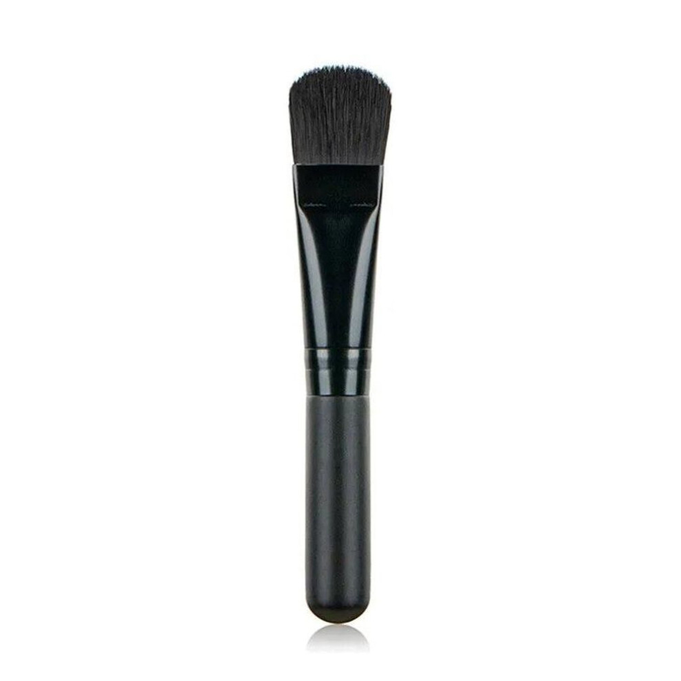 (Black) Face Mask Brush Flat Soft Hair Facial Cleansing Skin Care Blender Foundation Applicator Concealer Brush Beauty Makeup Tool