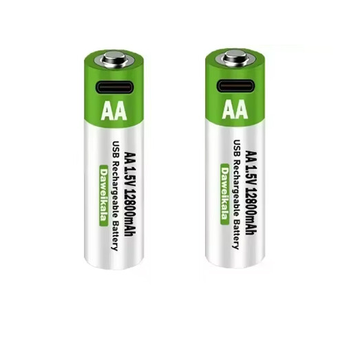 12800mAh AA USB Rechargeable Battery 1.5V  Li-ion Battery 2Pack