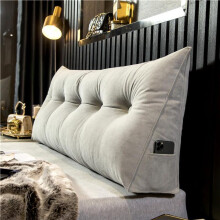 (grey, 180 * 50 * 20cm) Headboard Pillow Triangle Cushion Backrest Pain Relief Sofa Waist Cushion Wedge Sleeping Pillow for Decorative Pillows for Bed