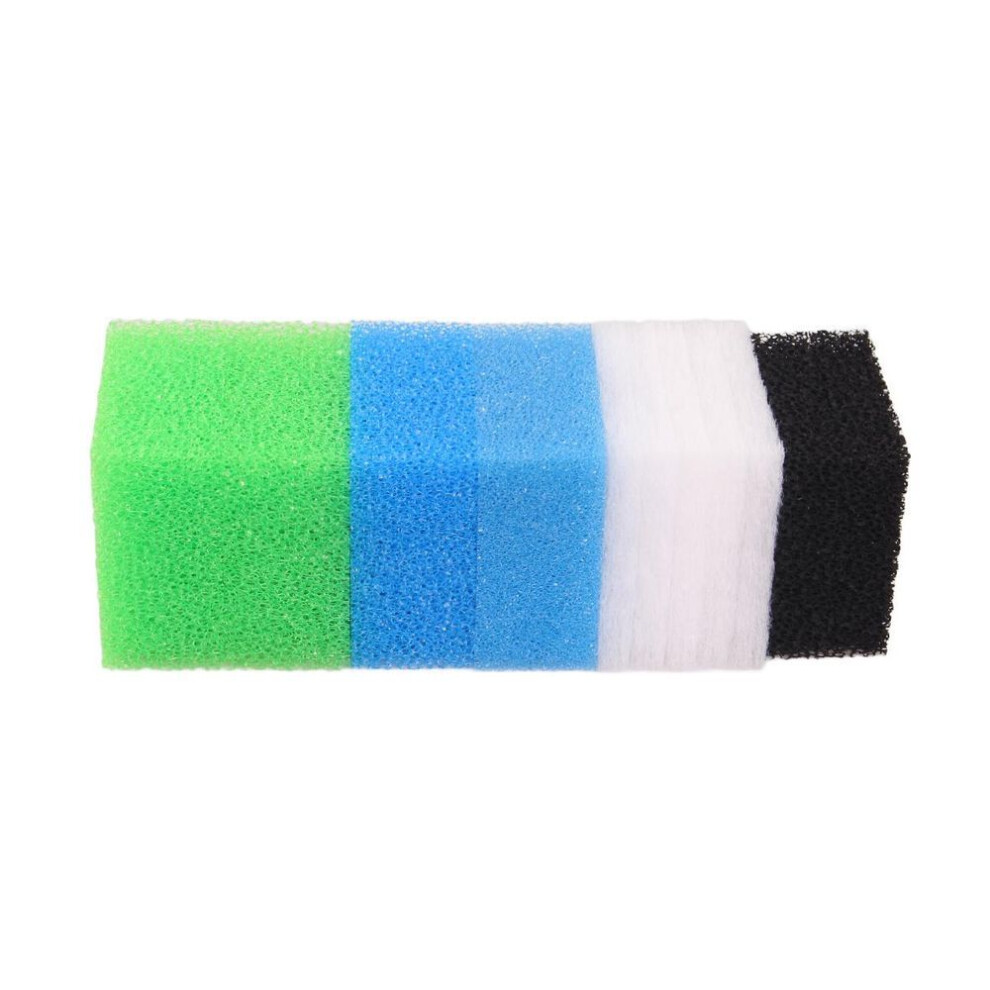 (1 Set) Set Compatible Aquarium Filter Sponge Fit for Juwel Compact / Bioflow 3.0 / M (1x Fine, 1x Coarse, 2x Nitrate, 2x Carbon, 5x Poly)