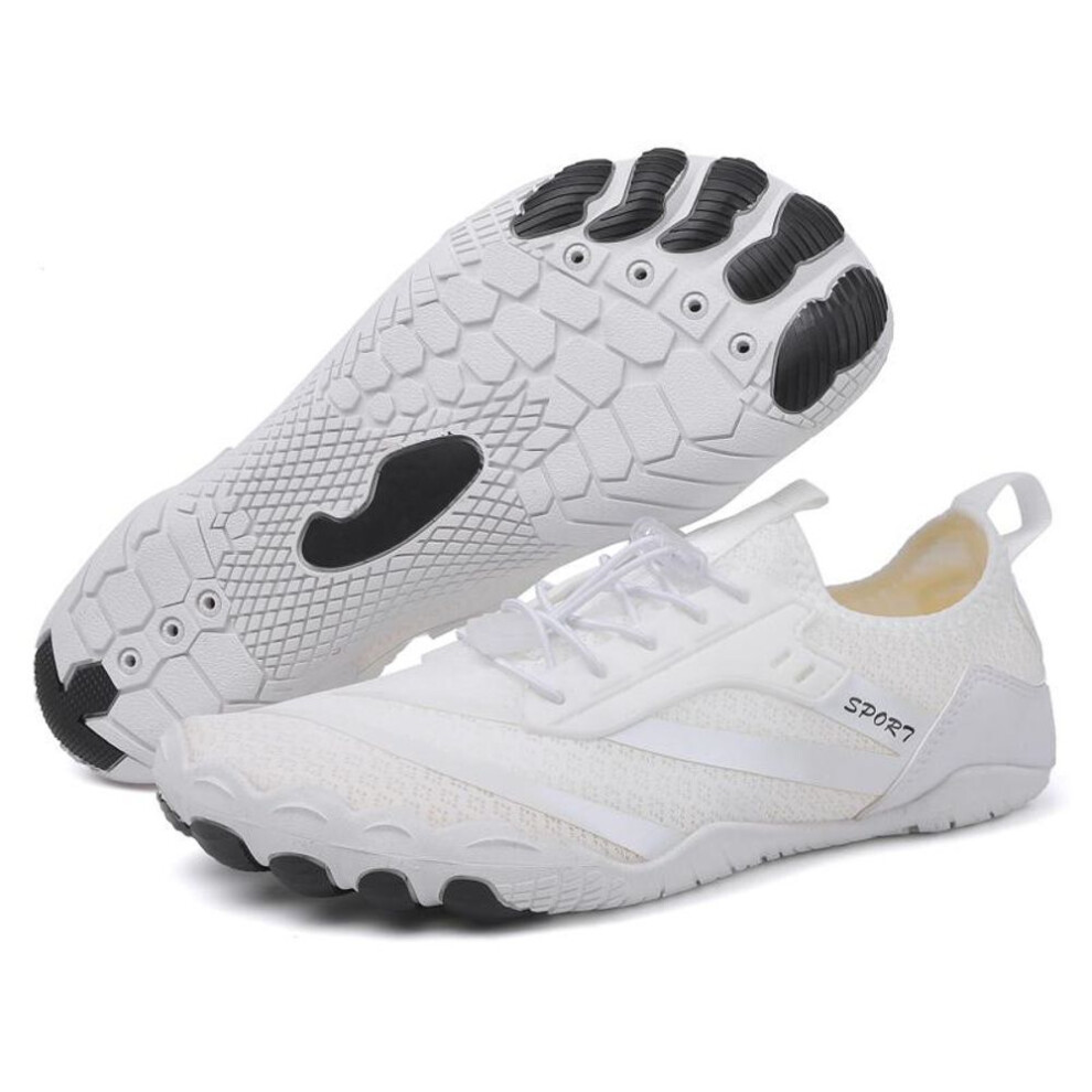 (white, 43) Water Shoes For Men Women Beach Aqua Shoes Swimming Sandals Drainage Wading Sports Shoes Quick Dry Boating Barefoot Yoga Gym Fishing Surfing Sneakers