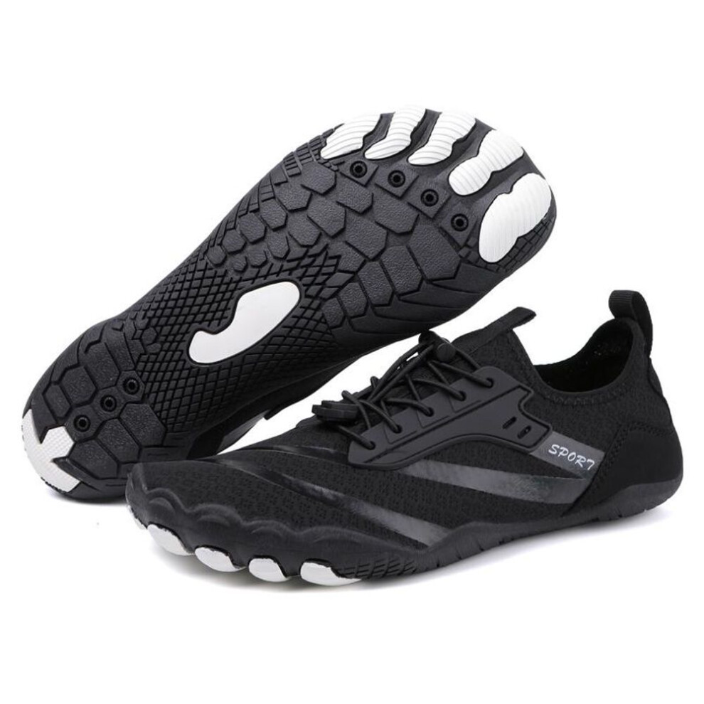 (black, 45) Water Shoes For Men Women Beach Aqua Shoes Swimming Sandals Drainage Wading Sports Shoes Quick Dry Boating Barefoot Yoga Gym Fishing Surfing Sneakers