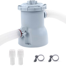 Pompe à filtre avec pagayage du système de piscine intégré, flux de piscine transparent 300 gale Pompe à cartouche filtrante