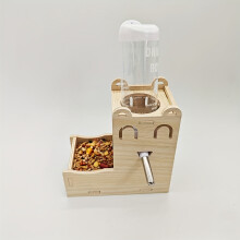 Holzhamster Wasserspender Stand-Gravity-Fed-Hygiene-Design Für Hamster, Rennmäuse, Schlafsäumen- Easy-kutige Holzbasisstation