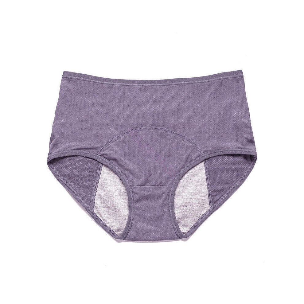 Purple (Crystal 3XL) 5Pcs Leakproof Underwear Women Incontinence Leak Proof Protective Pant