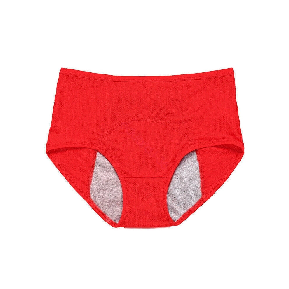 Red (, 5XL) 5Pcs Leakproof Underwear Women Incontinence Leak Proof Protective Pant