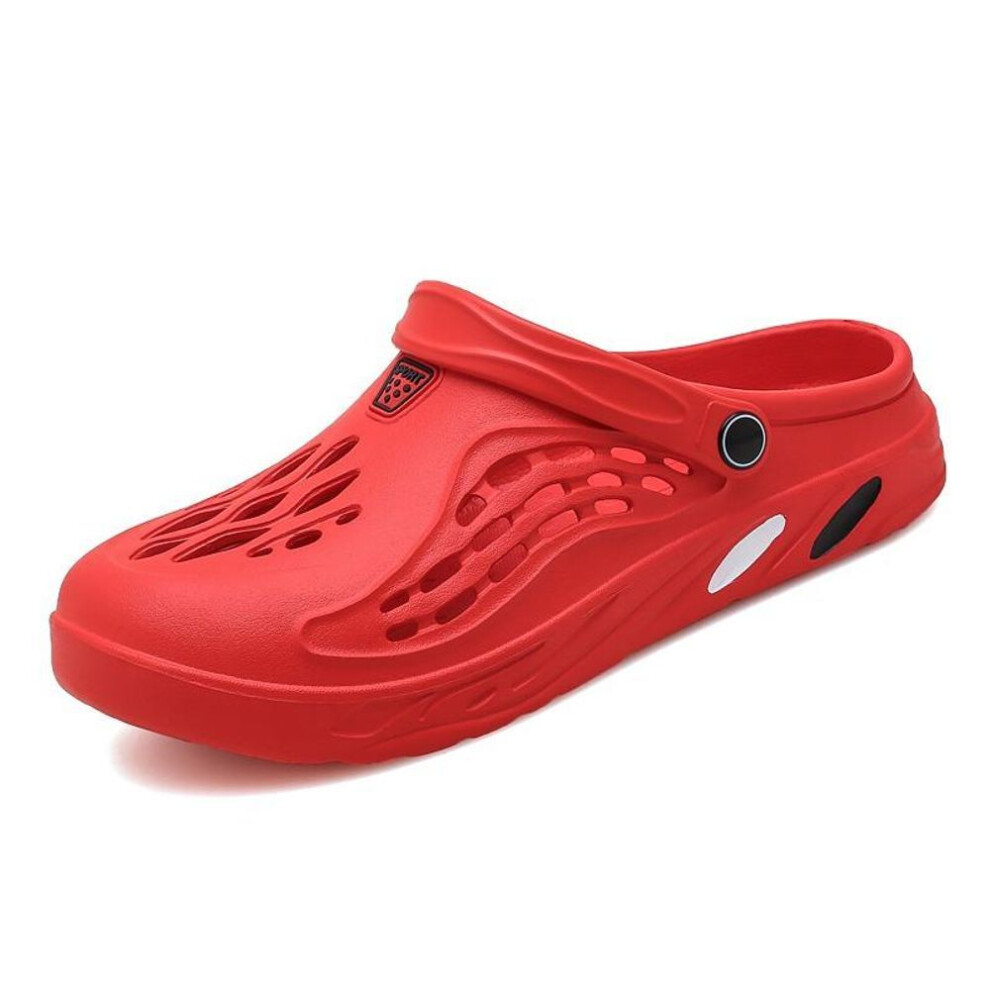 (red, 42) Clogs Slippers Men and Women Summer Beach Sandals Garden Leisure Shoes