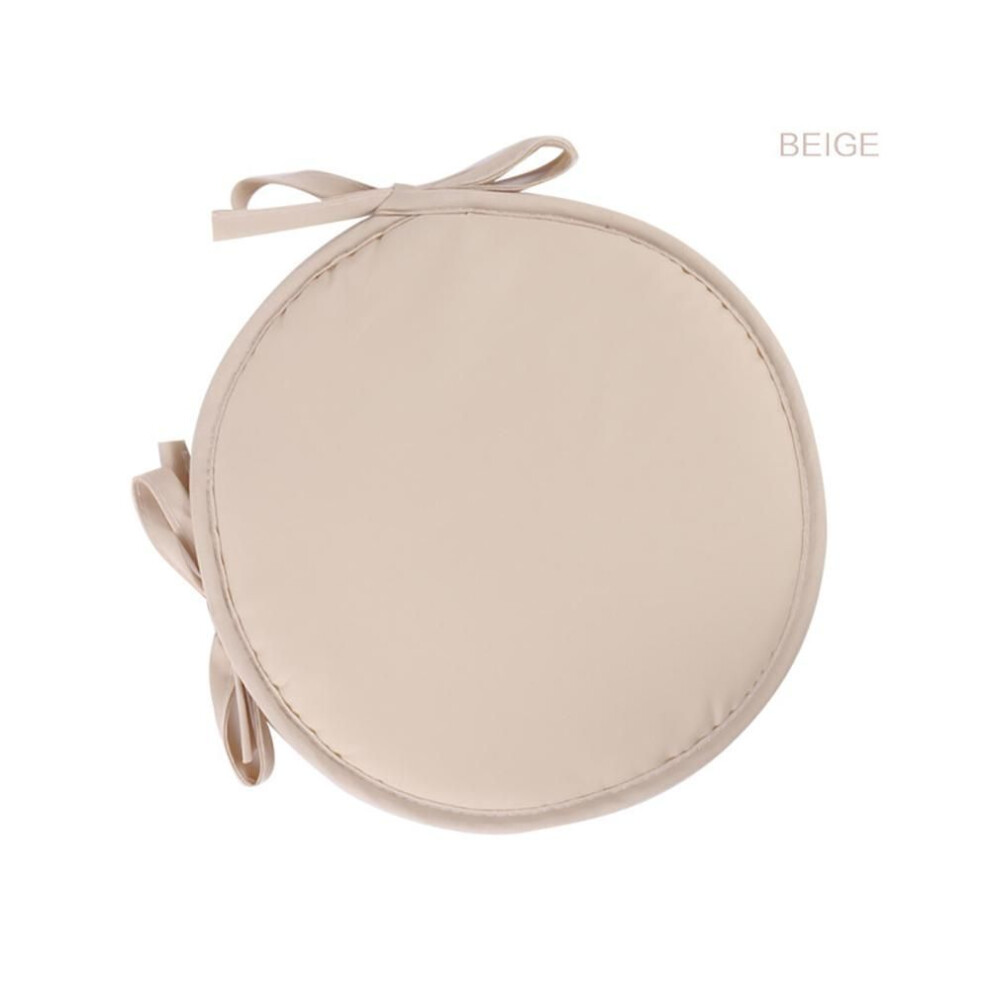 (beige) ROUND Bistro Circular Chair Cushion SEAT PADS Kitchen Dining REMOVABLE Cover NEW