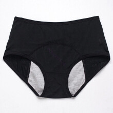 (Black, 5XL) 5Pcs Leakproof Underwear Women Incontinence Leak Proof Protective Pant Hot