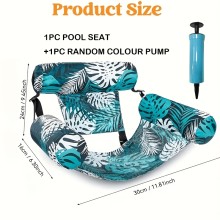 2PCSS Chaise Salon De Piscine Gonflable, Conception Détachable En 3 Parties, Légère Et Portable Pour Les Adultes, Relaxation De Plage