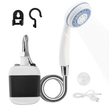 Douche À Main Rechargeable Portable - Sac De Rangement Et Tuyau Pour Le Camping, La Voiture, L'animal, La Plage Et Le Jardin Utilisation