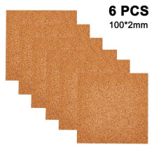 Square Coasters Set Of 6 Pcs Coasters Wood Cork Coasters 10X0.2Cm Coasters Suitable for Home Restaurant Office