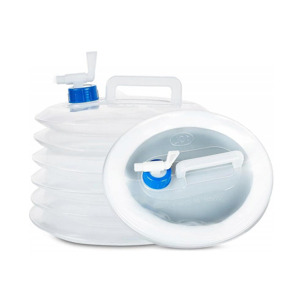 10L Collapsible Water Container Foldable Water Bucket Water Carrier Camping Outdoor Use Water Storage Bottle BPA-Free Drinking Water Container