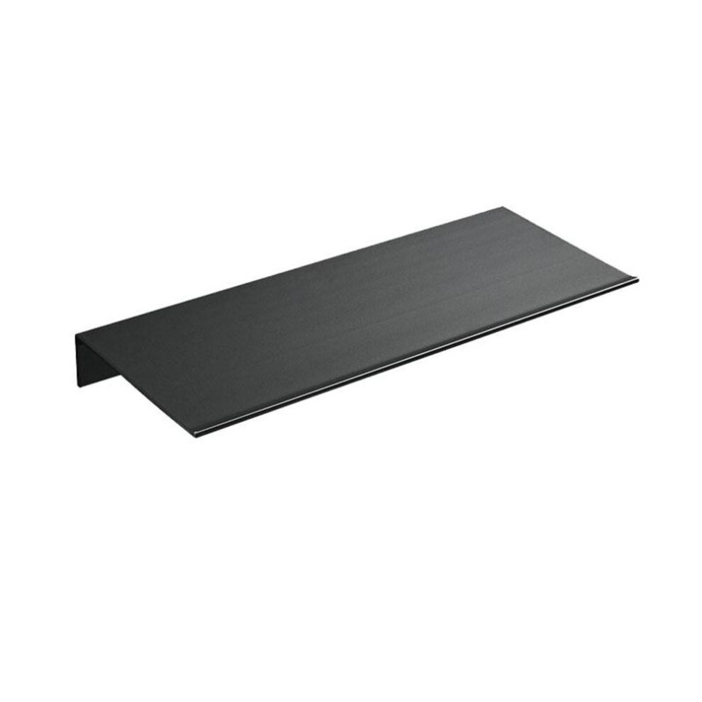 (black, 40cm/15.75 Inch) 30/40/50cm Bathroom Storage Rack Modern Matte Space Aluminum Wall Mount Shelf Hole-free Black White Kitchen Wall Shelf Storage Tray