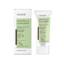 (3PCS) Centella Sunscreen SPF50 PA++++ Calming Moisture Facial Sunscreen Centella Asiatica Sunscreen No White Cast Sun Screen for Oily Sensitive Skin