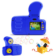 Câmera digital infantil com soprador de bolhas - de 7 a 12 anos - presente de aniversário e feriado