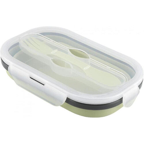 Collapsible Silicone Food Storage Container, Leftover Meal Box for Kitchen, Bento Lunch Boxes